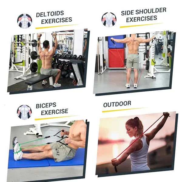 5-Piece Resistance Band Set – Exercise Bands for Strength & Flexibility Training
