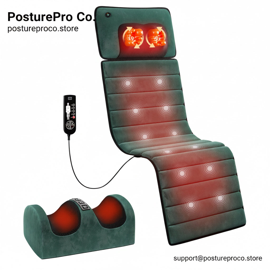 Foldable Neck Massage Pillow – Heat Therapy & Multi-Mode Cervical Relaxation Device