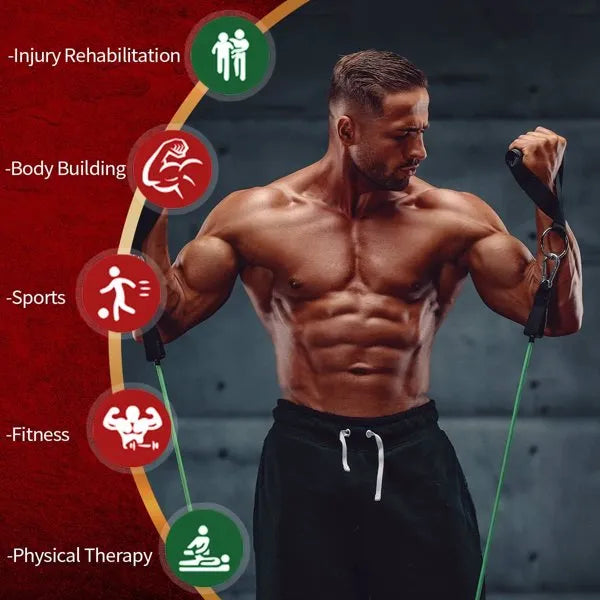 5-Piece Resistance Band Set – Exercise Bands for Strength & Flexibility Training